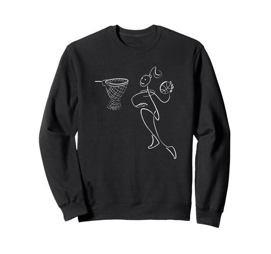 Basketball Player Basketball Sweatshirt - Minimalist Print for Adults - T-Shirt, Sweatshirt, Hoodie