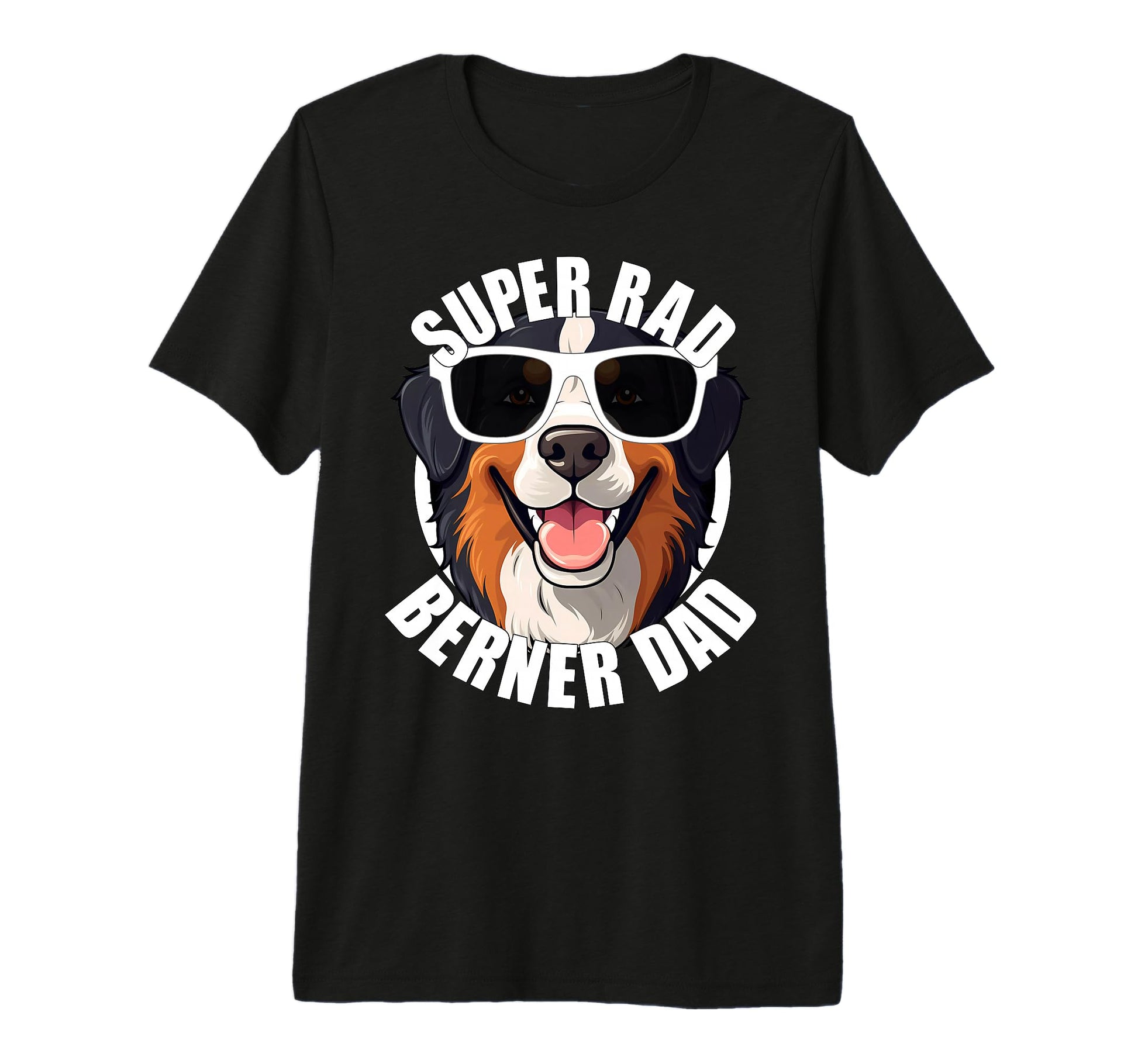 Bernese Mountain Dog Berner Dad T-Shirt - Custom Art Print for Adults - T-Shirt, Sweatshirt, Hoodie