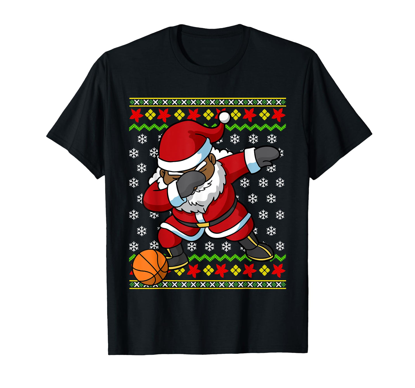 Black African American Santa Claus T-Shirt - Unique Graphic Men Women - T-Shirt, Sweatshirt, Hoodie