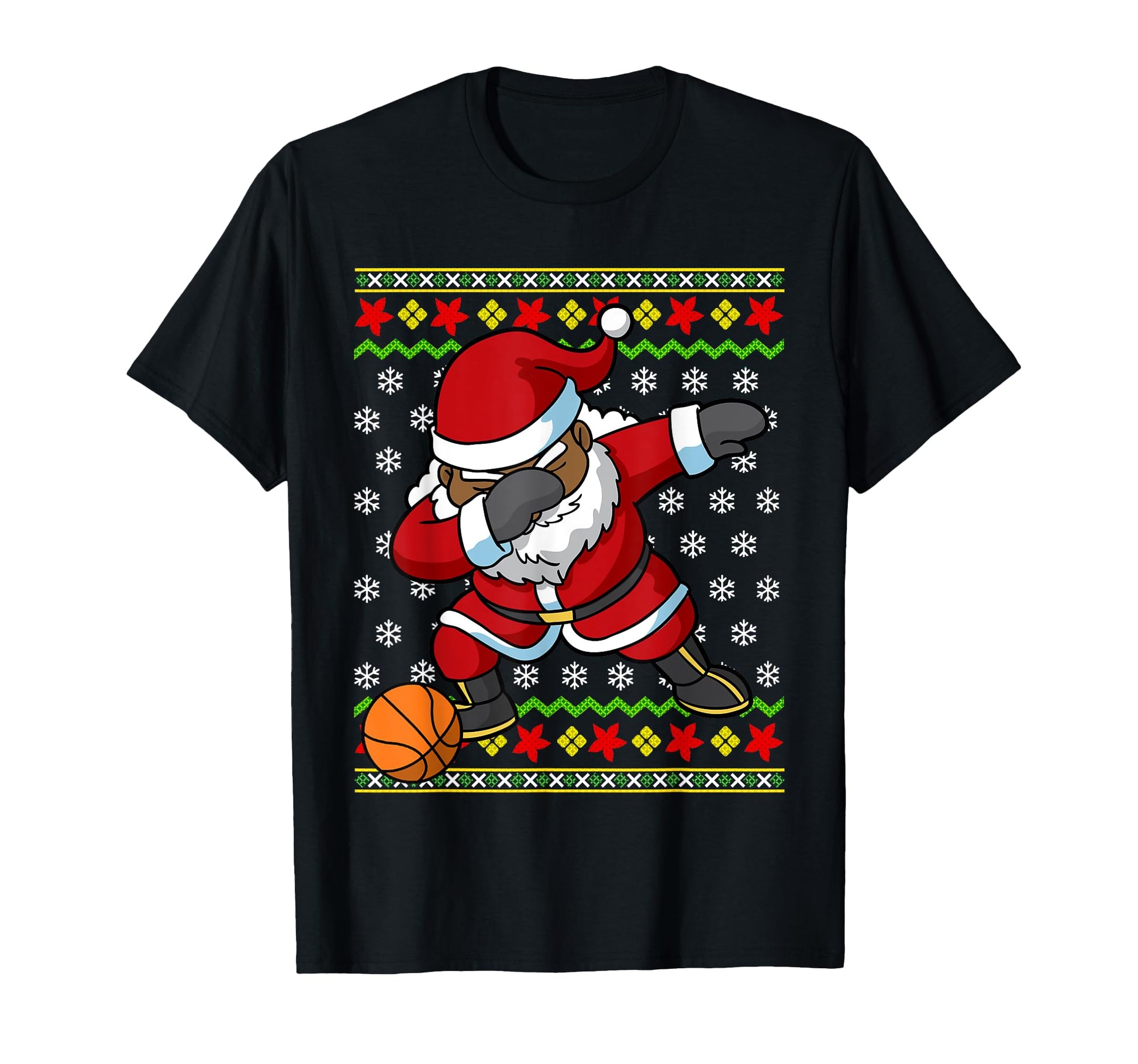 Black African American Santa Claus T-Shirt - Unique Graphic Men Women - T-Shirt, Sweatshirt, Hoodie
