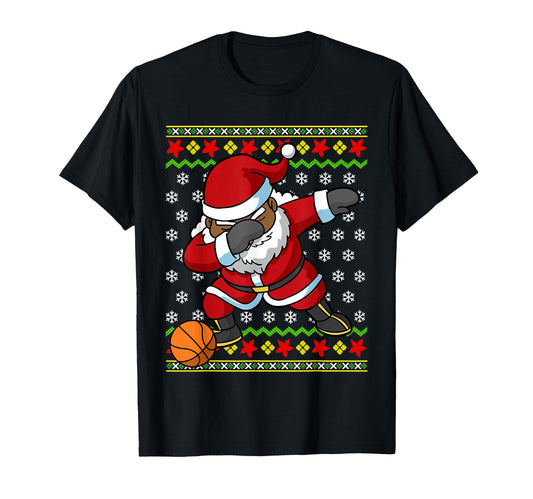 Black African American Santa Claus T-Shirt - Unique Graphic Men Women - T-Shirt, Sweatshirt, Hoodie
