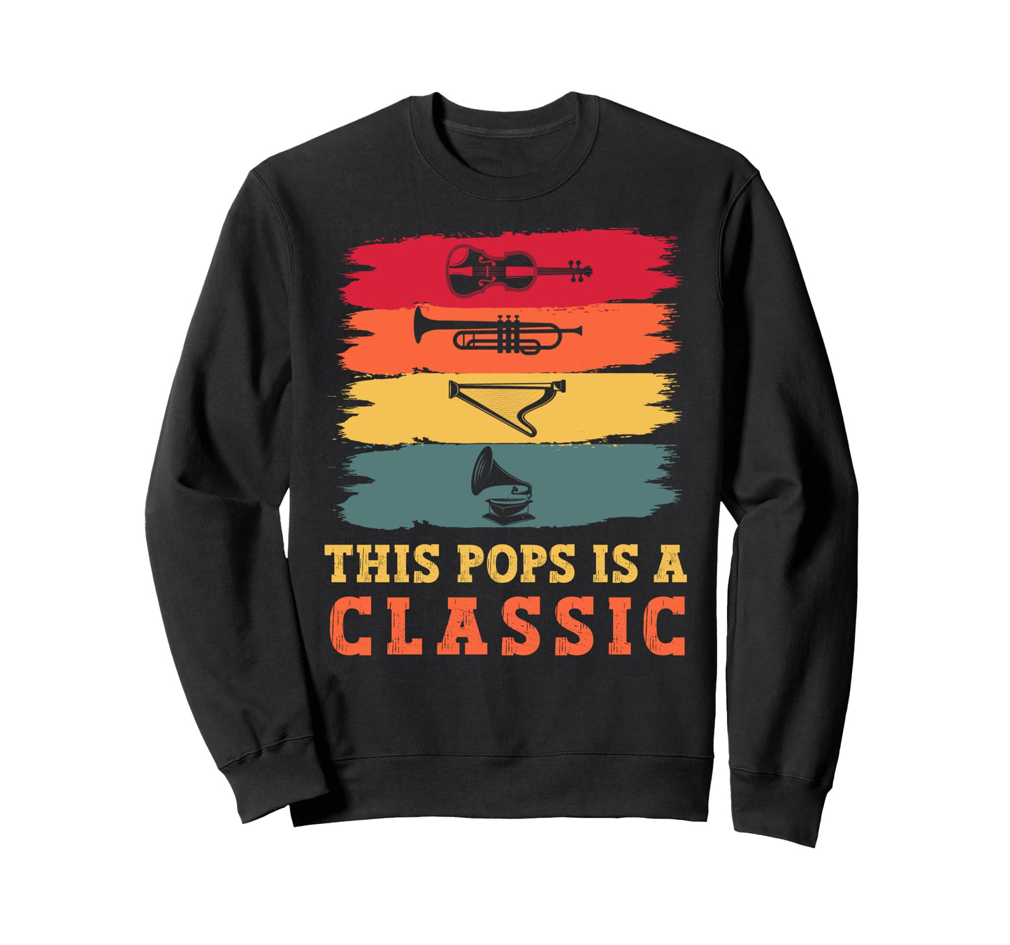 This Pops Is Guitar Fathers Day Sweatshirt - Casual Everyday Wear Unisex - T-Shirt, Sweatshirt, Hoodie