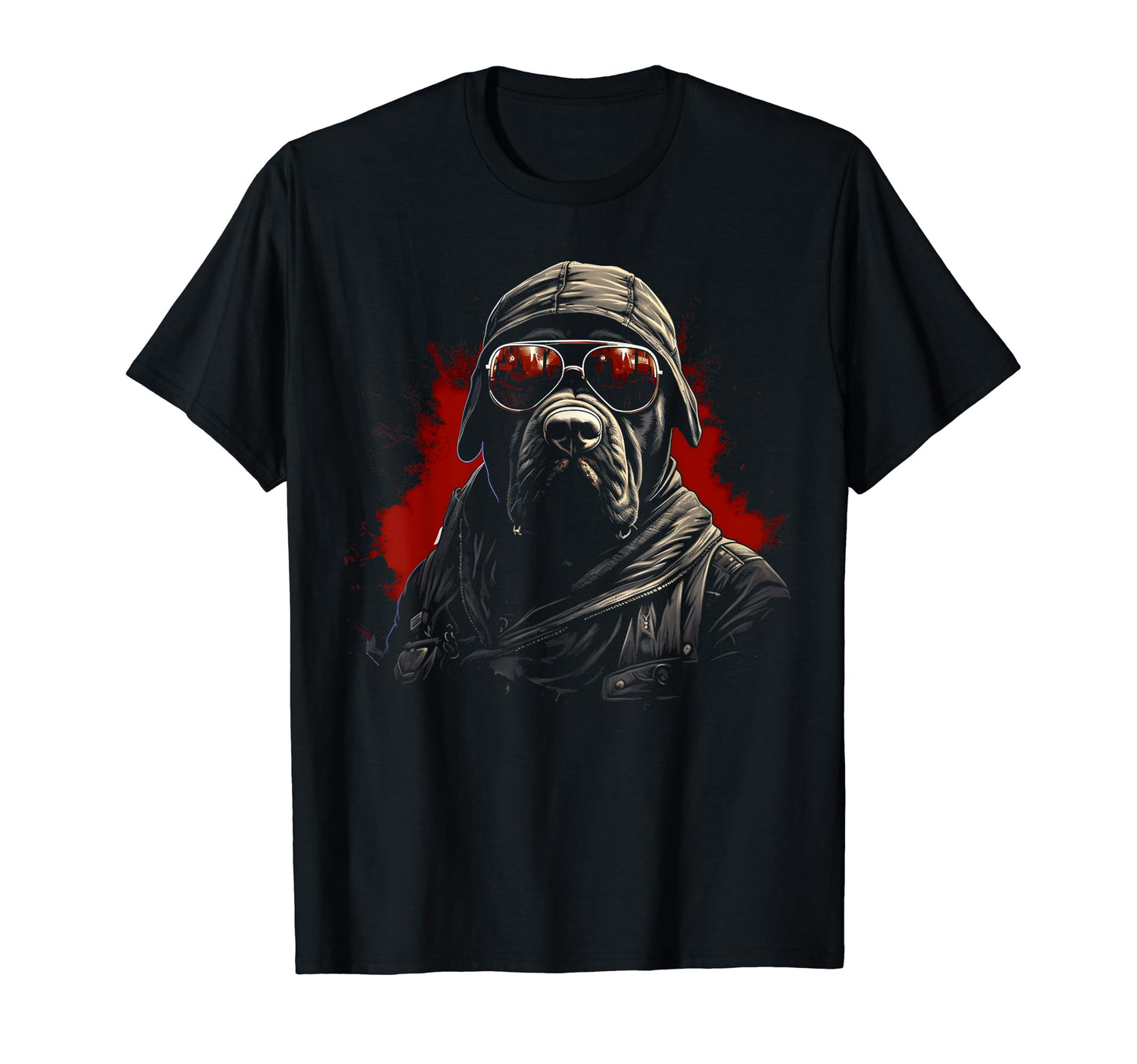 Motorcycle Dad Biker Dog Mastiff Dad T-Shirt - Custom Art Print Unisex - T-Shirt, Sweatshirt, Hoodie