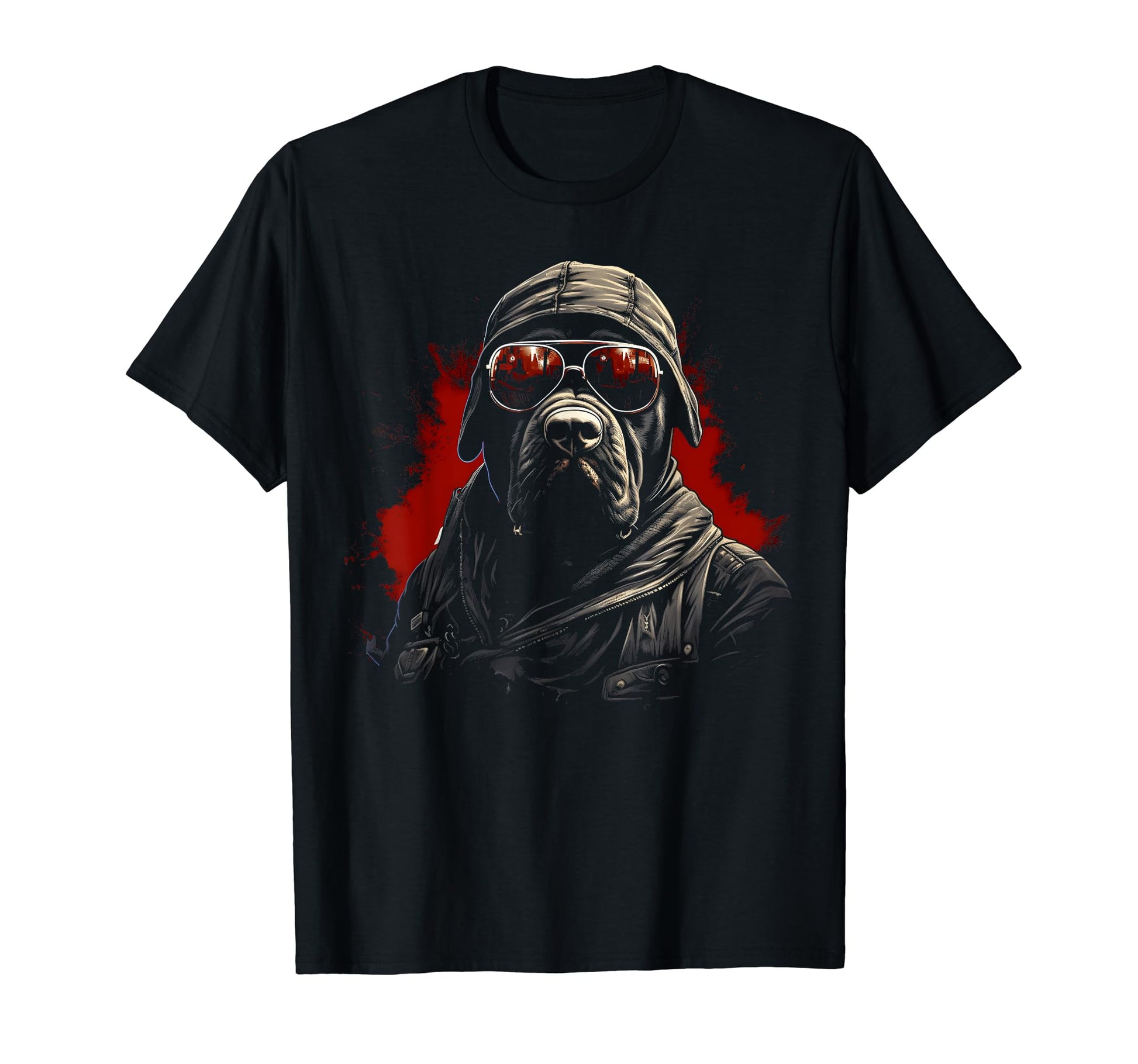 Motorcycle Dad Biker Dog Mastiff Dad T-Shirt - Custom Art Print Unisex - T-Shirt, Sweatshirt, Hoodie