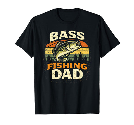 Bass Fishing Dad Angler Lake Outdoor T-Shirt - Graphic Print for Adults - T-Shirt, Sweatshirt, Hoodie