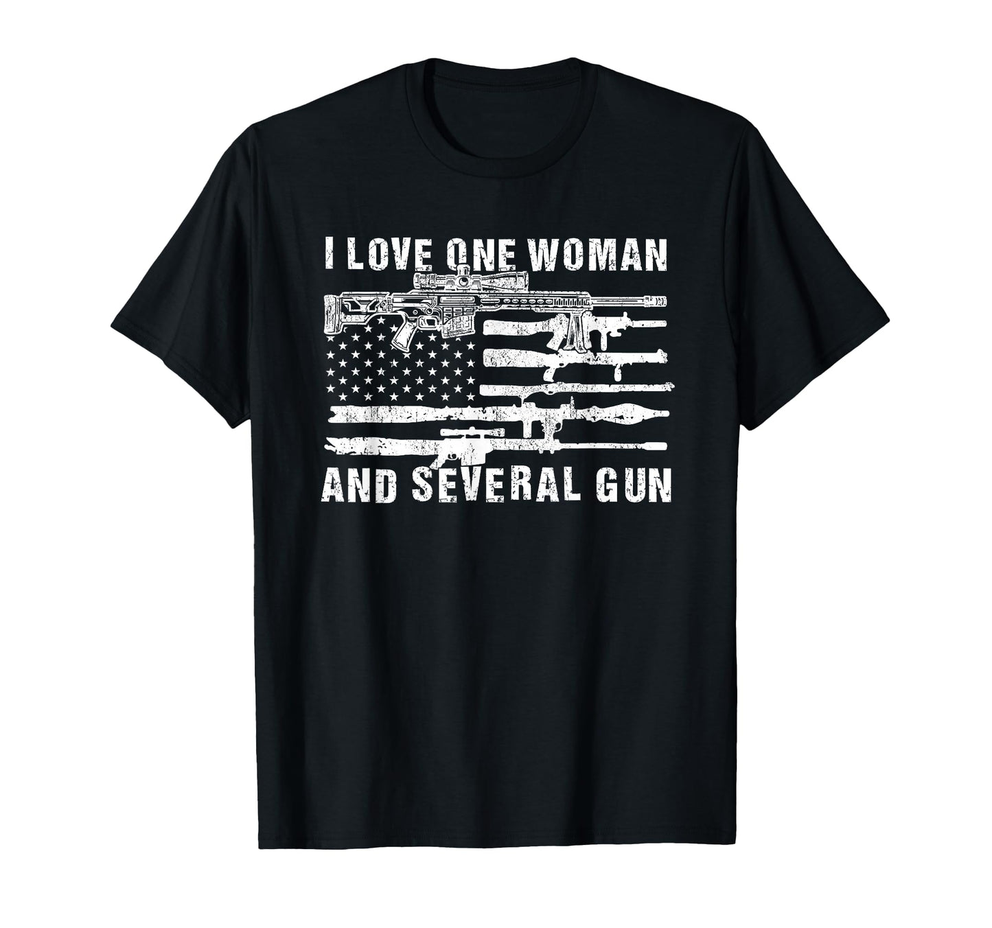 I Love One Several Guns Dad Grandpa T-Shirt - Minimalist Print Unisex - T-Shirt, Sweatshirt, Hoodie
