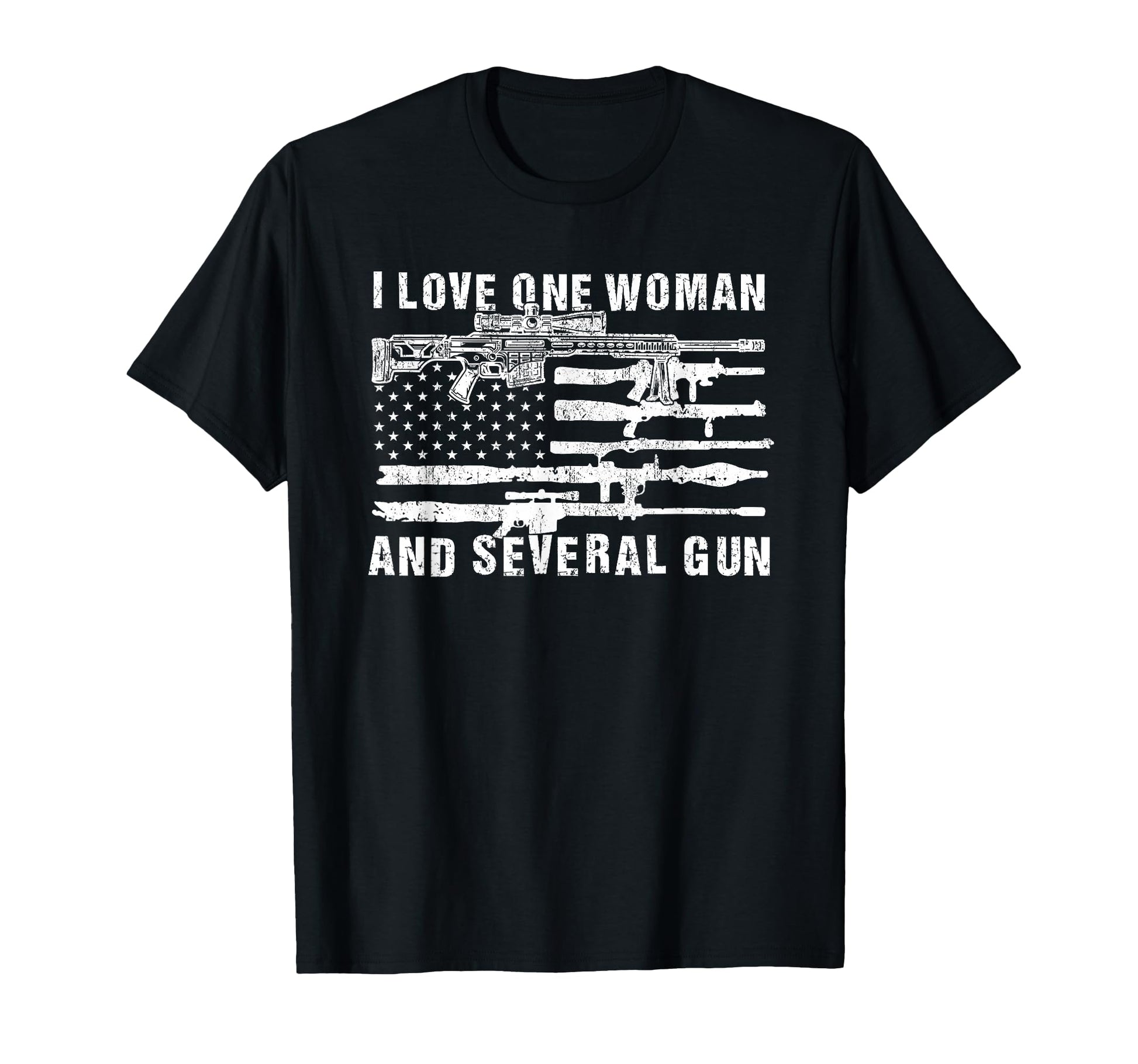 I Love One Several Guns Dad Grandpa T-Shirt - Minimalist Print Unisex - T-Shirt, Sweatshirt, Hoodie