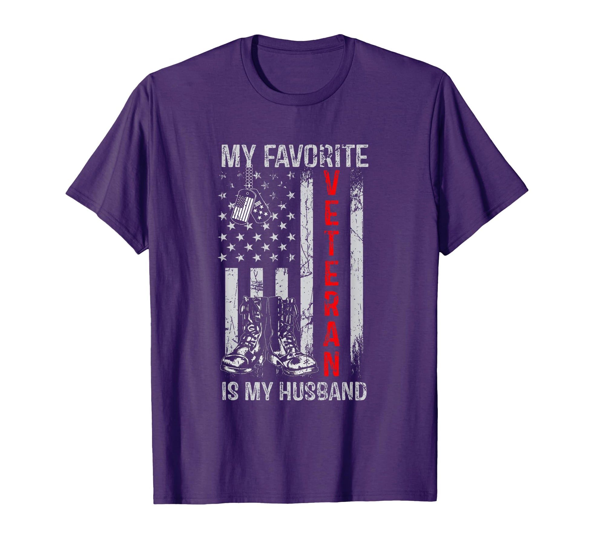My Favorite Veteran Is My Husband Us T-Shirt - Custom Art Print Men Women - T-Shirt, Sweatshirt, Hoodie
