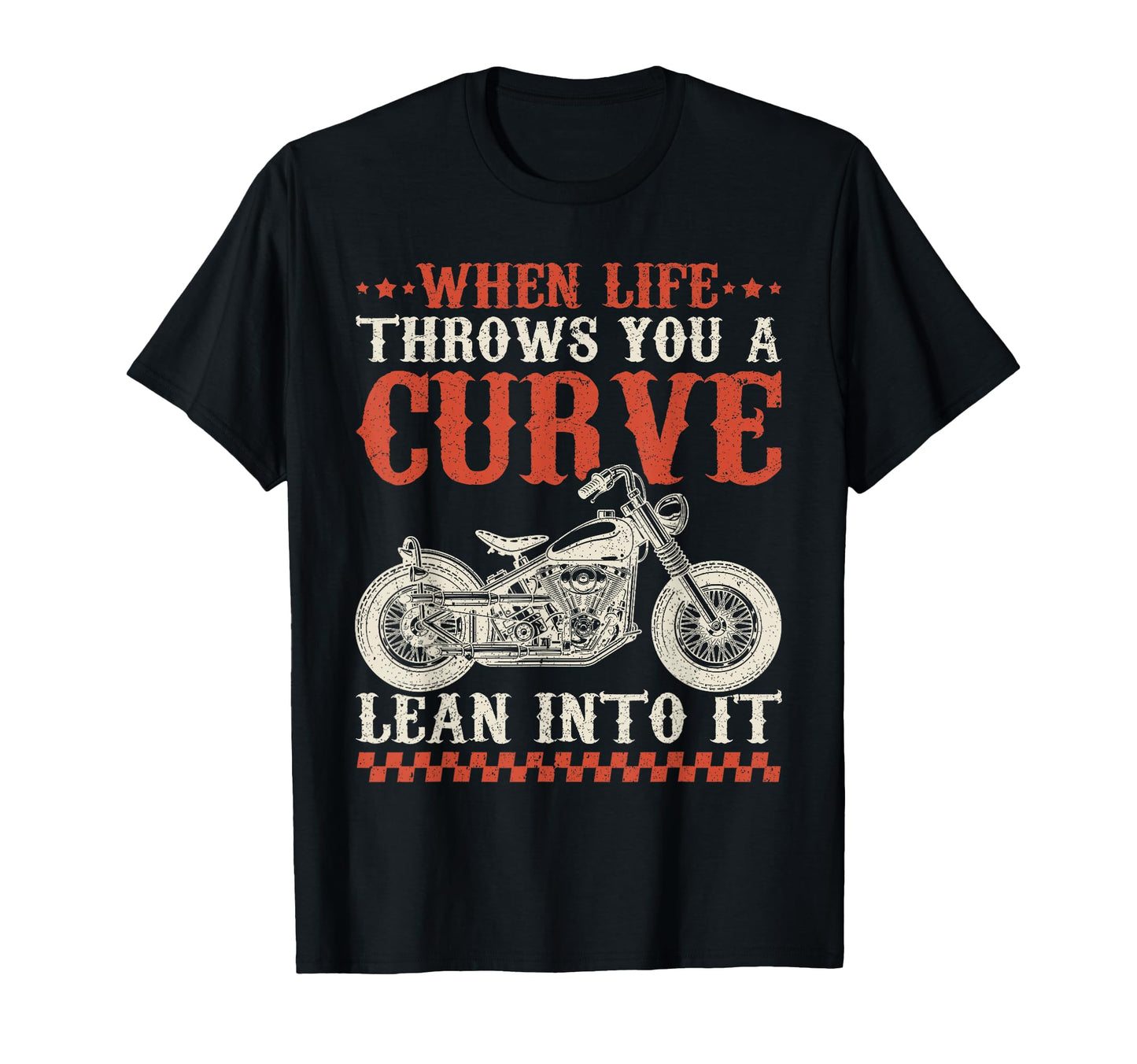Motorcycle Biker When Life Throws You T-Shirt - Minimalist Print Unisex - T-Shirt, Sweatshirt, Hoodie