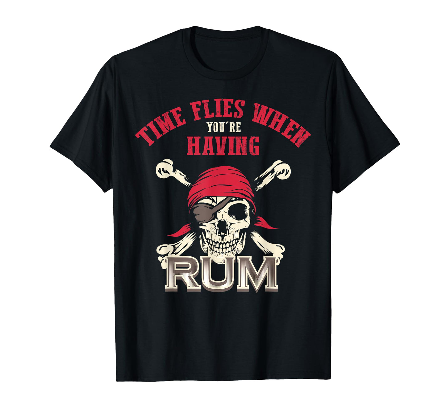 Time Flies When Youre Having Rum Rum T-Shirt - Trendy Graphic for Adults - T-Shirt, Sweatshirt, Hoodie