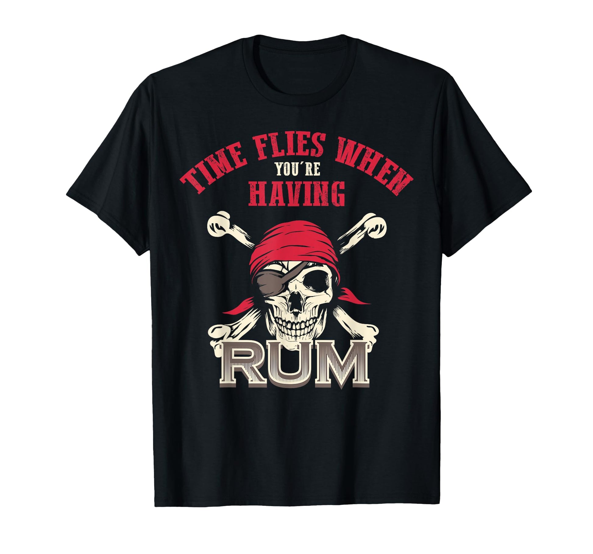 Time Flies When Youre Having Rum Rum T-Shirt - Trendy Graphic for Adults - T-Shirt, Sweatshirt, Hoodie