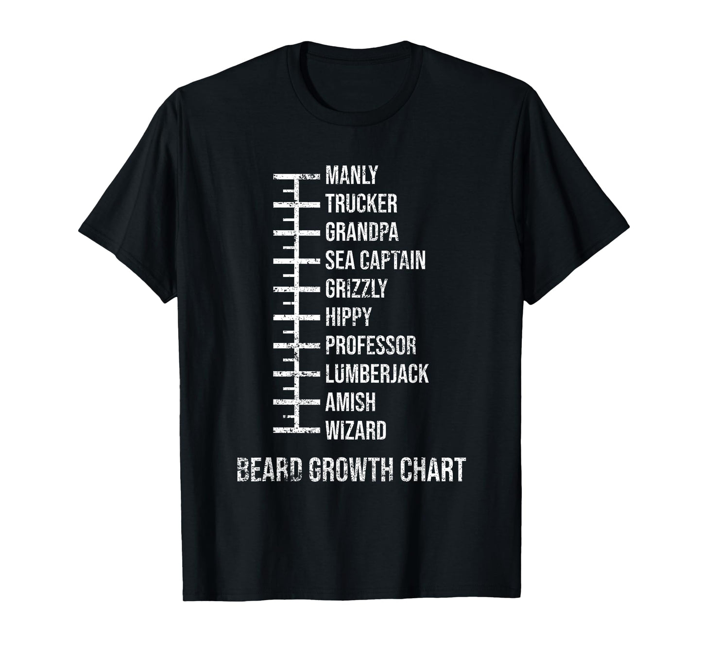 Beard Measurement Chart Beard Length T-Shirt - Trendy Graphic Men Women - T-Shirt, Sweatshirt, Hoodie