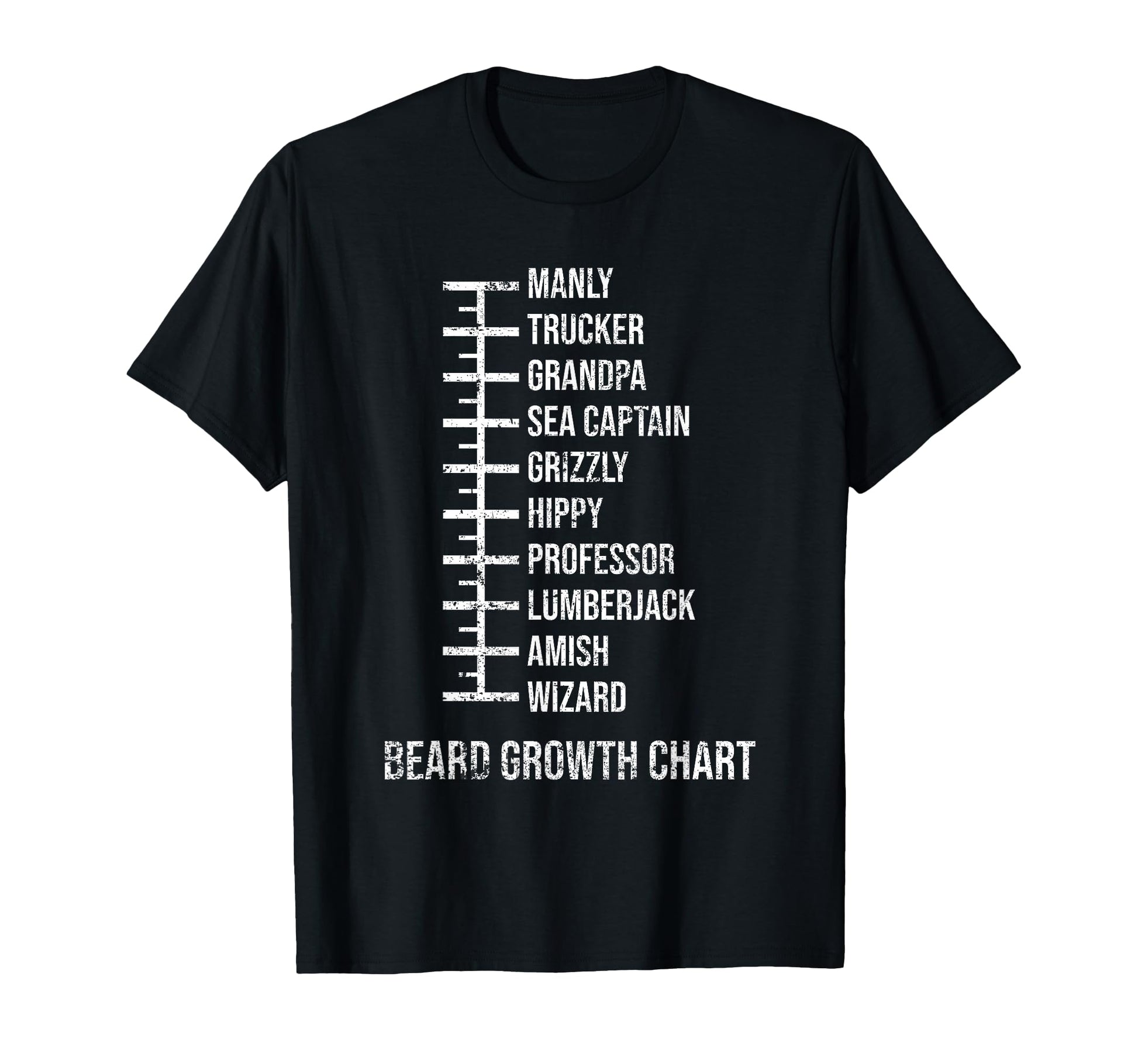 Beard Measurement Chart Beard Length T-Shirt - Trendy Graphic Men Women - T-Shirt, Sweatshirt, Hoodie
