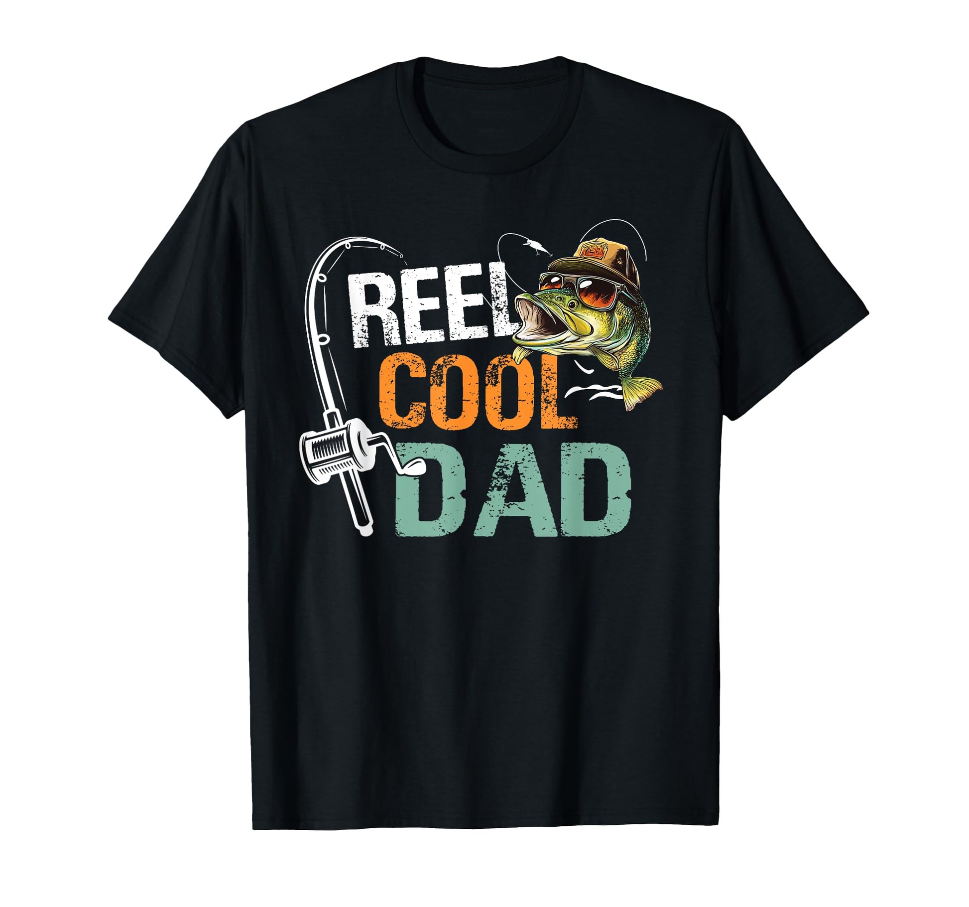 Reel Dad Fishing Dad Birthday T-Shirt - Fun Novelty Design Men Women - T-Shirt, Sweatshirt, Hoodie
