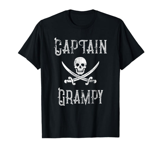 Captain Grampy Personalized Pirate T-Shirt - Unique Graphic for Adults - T-Shirt, Sweatshirt, Hoodie