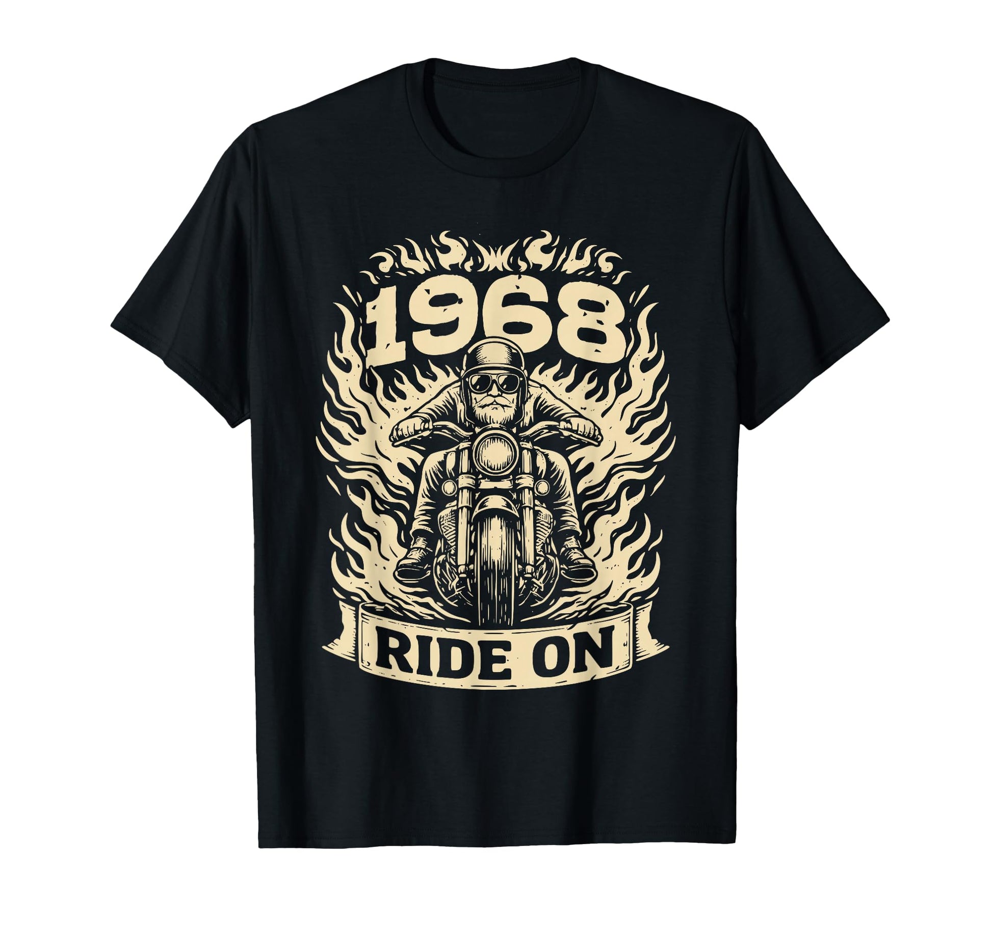 Biker 1968 Ride Birthday Motorcycle T-Shirt - Unique Graphic Men Women - T-Shirt, Sweatshirt, Hoodie