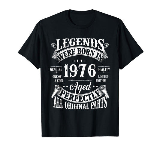 50Th Birthday Born 1976 50 Years Old T-Shirt - Custom Art Print Men Women - T-Shirt, Sweatshirt, Hoodie