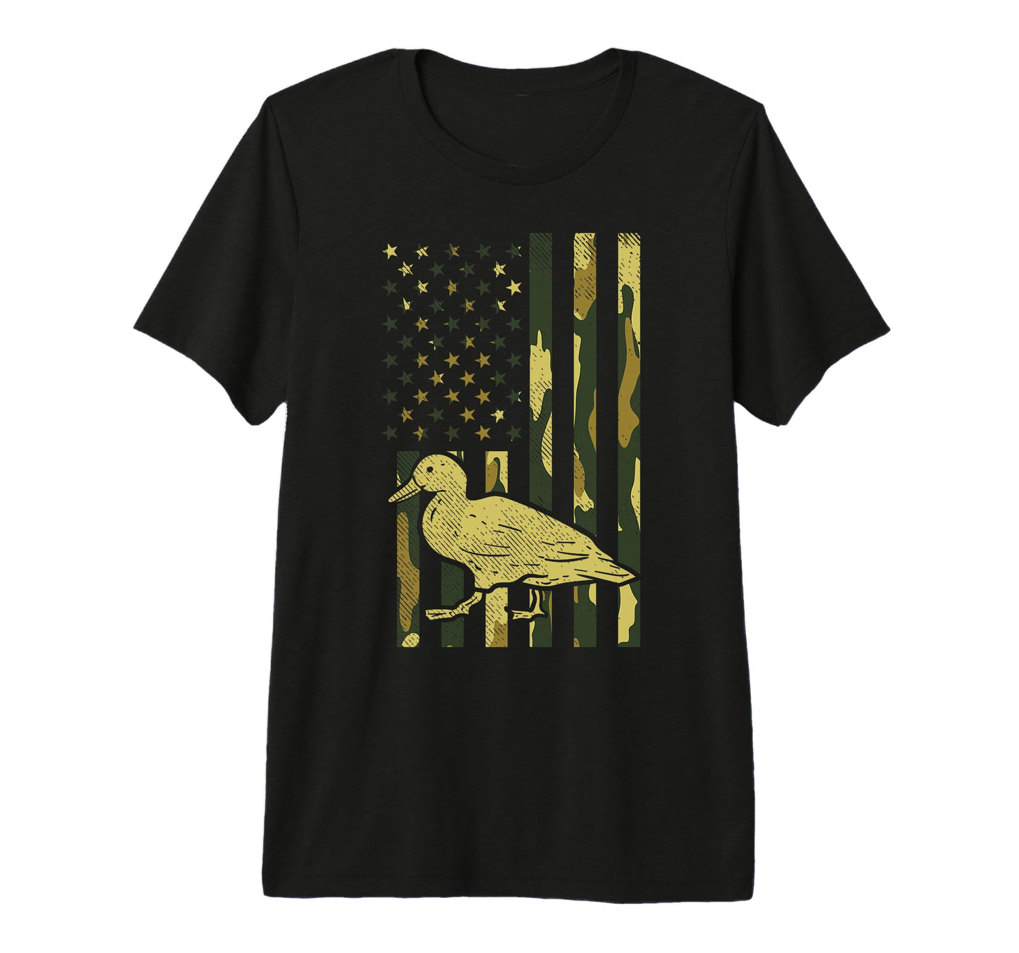 Camo Us Flag Duck Military Farm T-Shirt - Casual Everyday Wear for Adults - T-Shirt, Sweatshirt, Hoodie