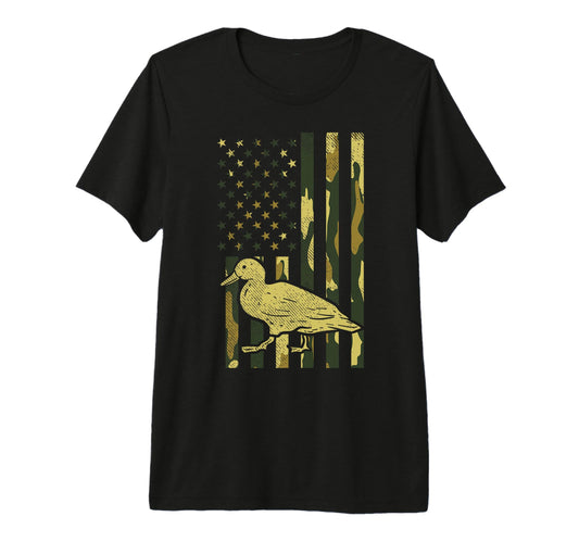 Camo Us Flag Duck Military Farm T-Shirt - Casual Everyday Wear for Adults - T-Shirt, Sweatshirt, Hoodie