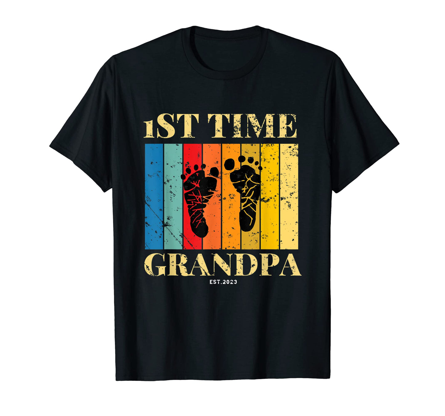 Mens Mens First Time Grandpa 2023 T-Shirt - Minimalist Print for Adults - T-Shirt, Sweatshirt, Hoodie