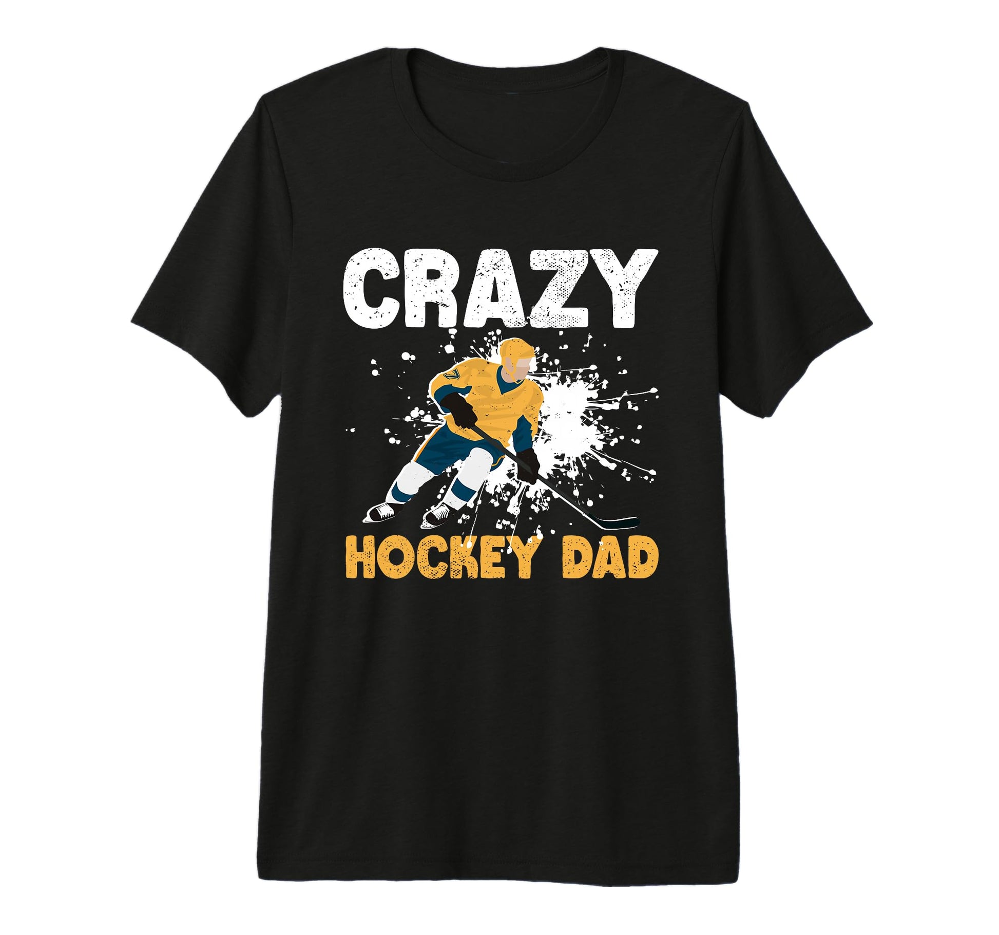 Ice Hockey Dad Tri Blend T-Shirt - Custom Art Print Unisex - T-Shirt, Sweatshirt, Hoodie