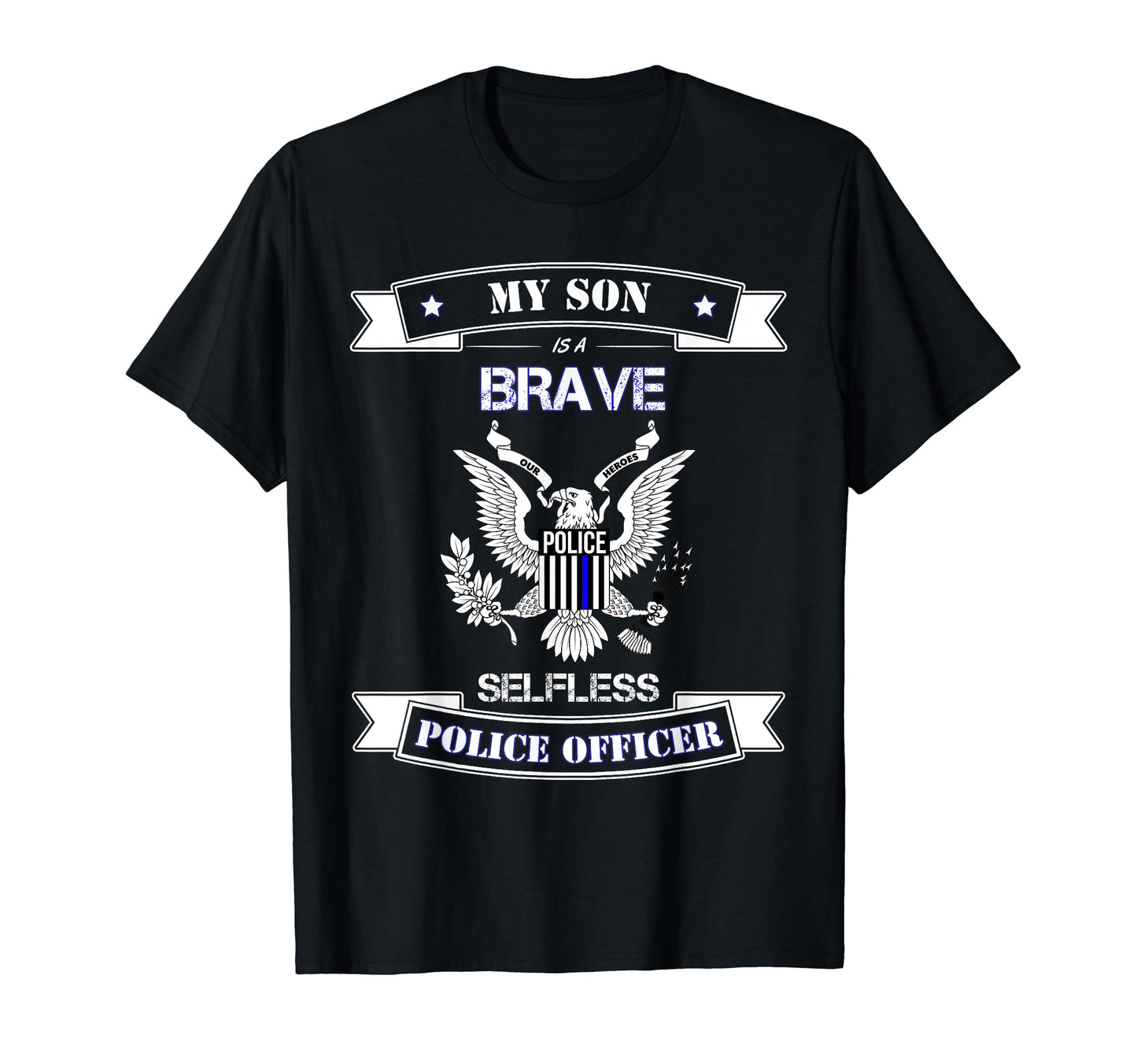 My Son Is Police Officer Proud Dad T-Shirt - Aesthetic Graphic for Adults - T-Shirt, Sweatshirt, Hoodie