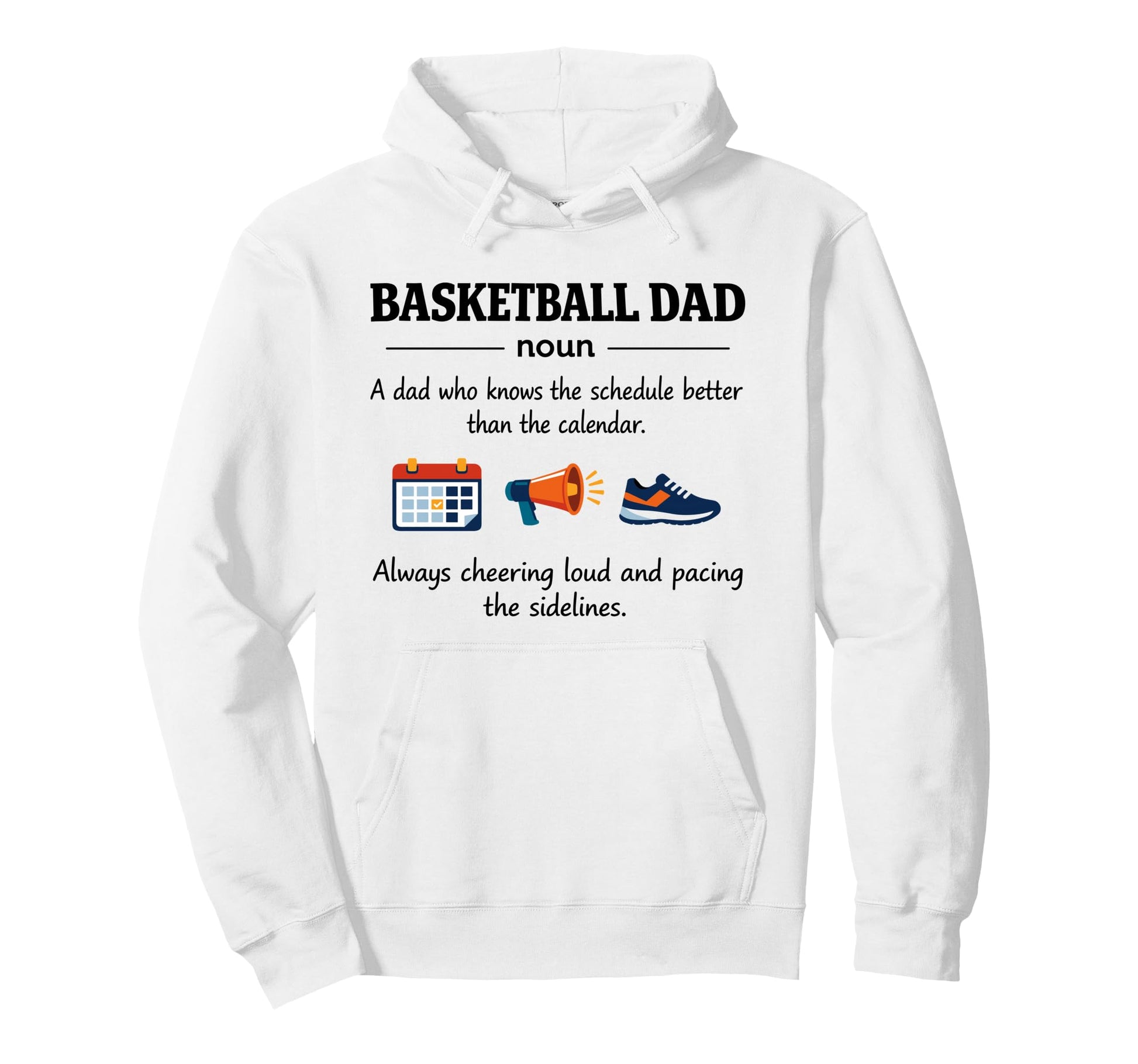 Basketball Dad Definition Gifts Hoodie - Minimalist Print Men Women - T-Shirt, Sweatshirt, Hoodie