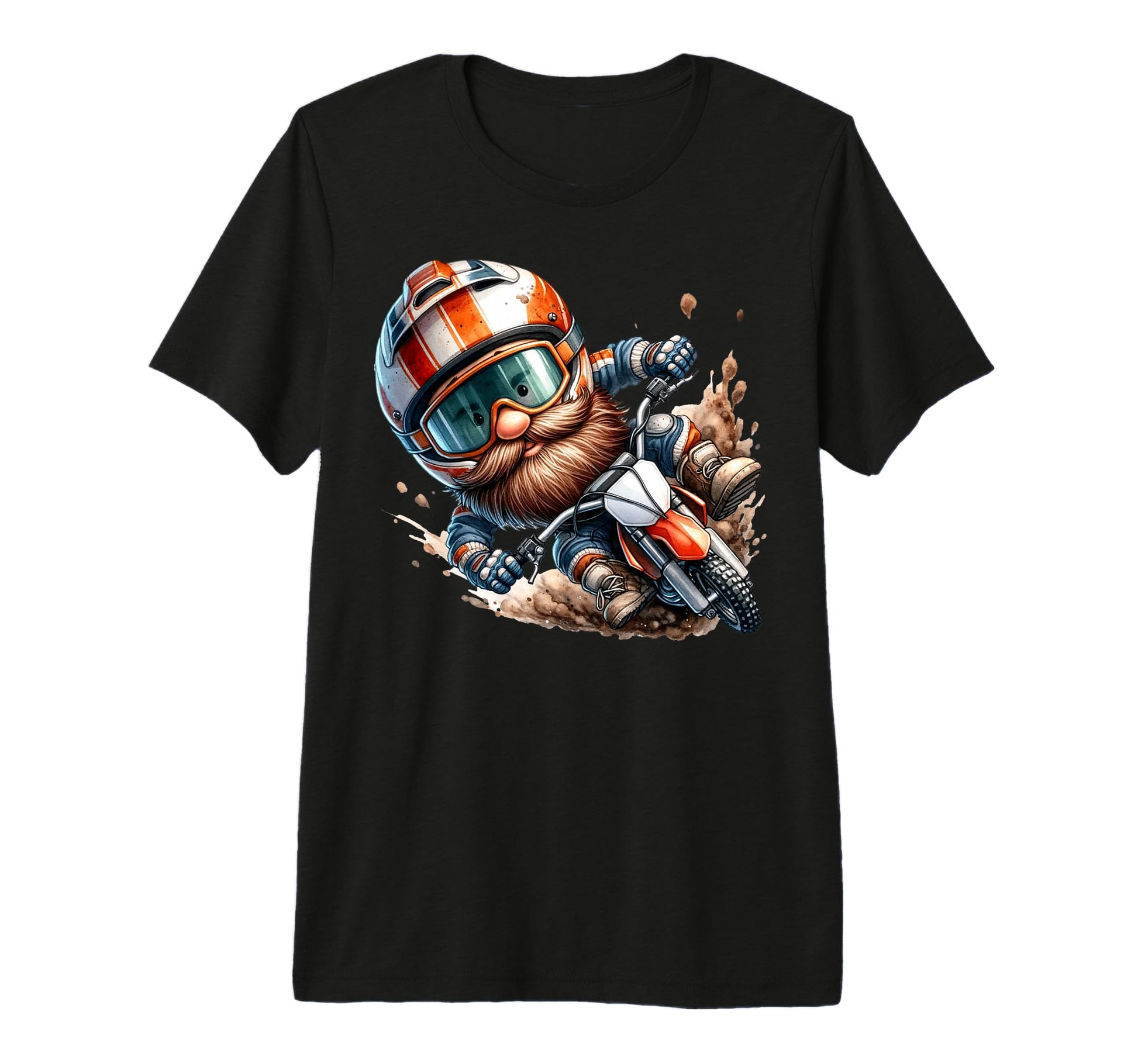 Grumpy Motocross Dad Gnome Dirt Bike T-Shirt - Aesthetic Graphic Unisex - T-Shirt, Sweatshirt, Hoodie
