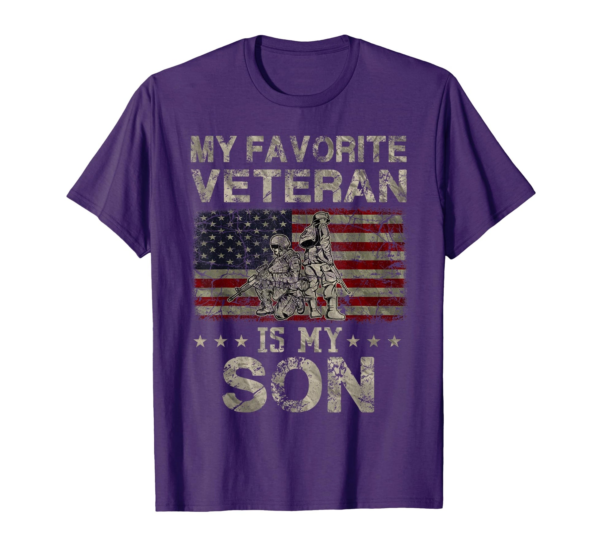 My Favorite Veteran Is My Son T-Shirt - Fun Novelty Design Men Women - T-Shirt, Sweatshirt, Hoodie