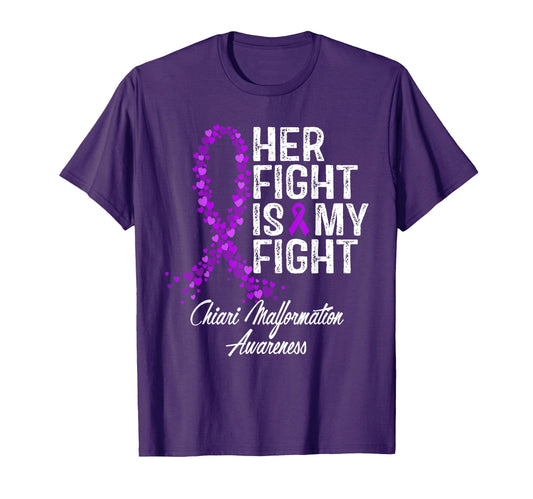 Chiari Malformation Awareness Her Fight T-Shirt - Trendy Graphic Unisex - T-Shirt, Sweatshirt, Hoodie