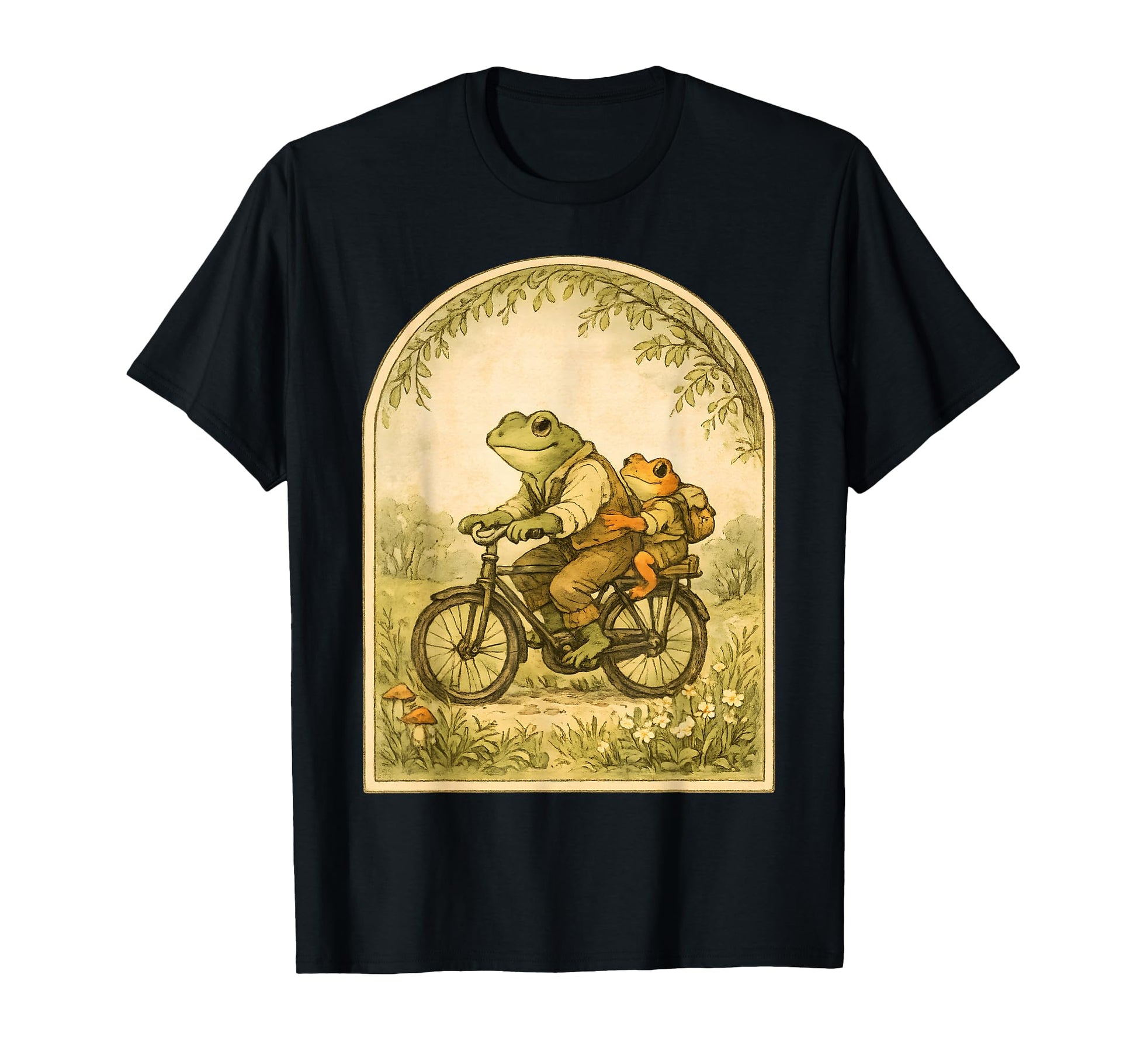 Frog Father Son Pastoral Cycling T-Shirt - Fun Novelty Design Men Women - T-Shirt, Sweatshirt, Hoodie