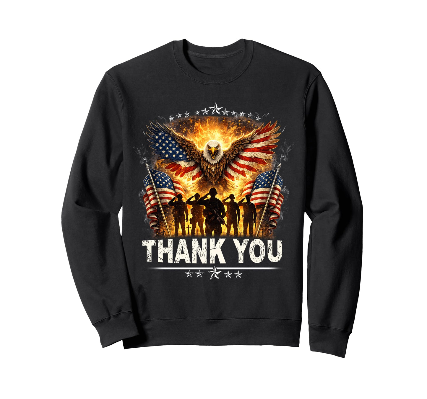 Thank You Veteran Patriotic Usa Sweatshirt - Streetwear Style Men Women - T-Shirt, Sweatshirt, Hoodie