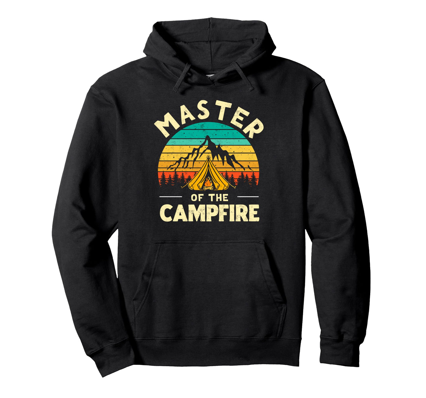Master Campfire Camper Dad Camping Hoodie - Unique Graphic for Adults - T-Shirt, Sweatshirt, Hoodie