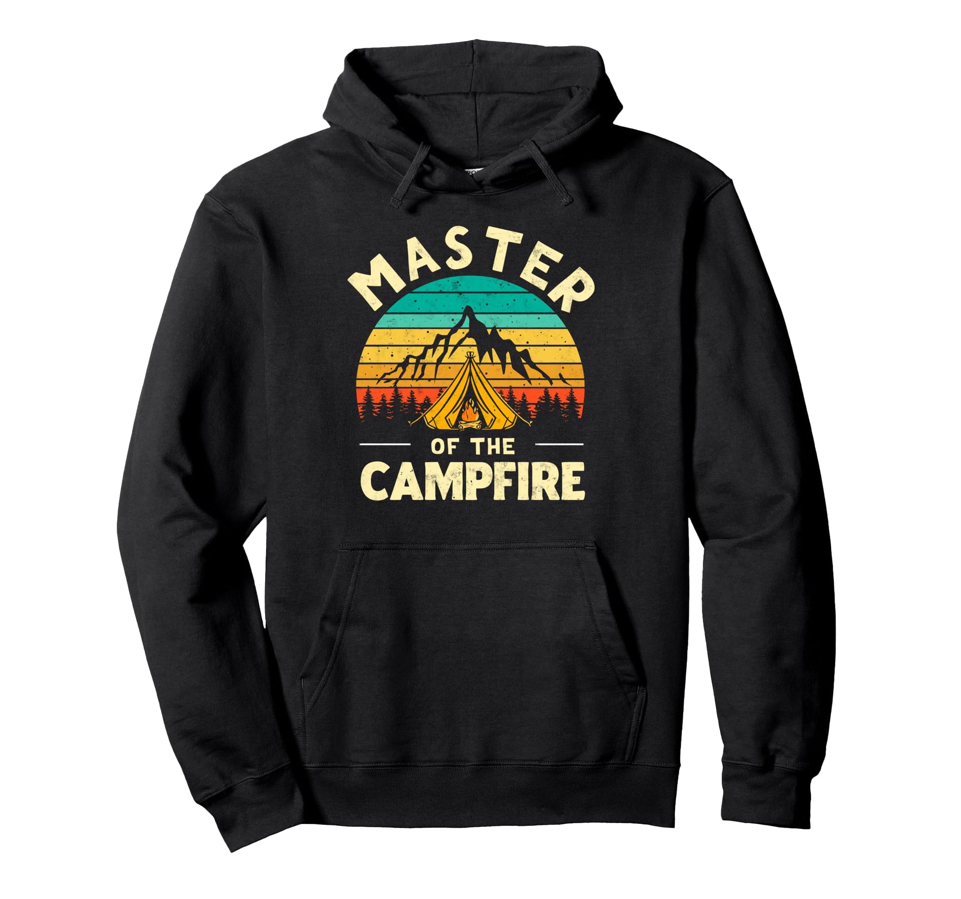Master Campfire Camper Dad Camping Hoodie - Unique Graphic for Adults - T-Shirt, Sweatshirt, Hoodie
