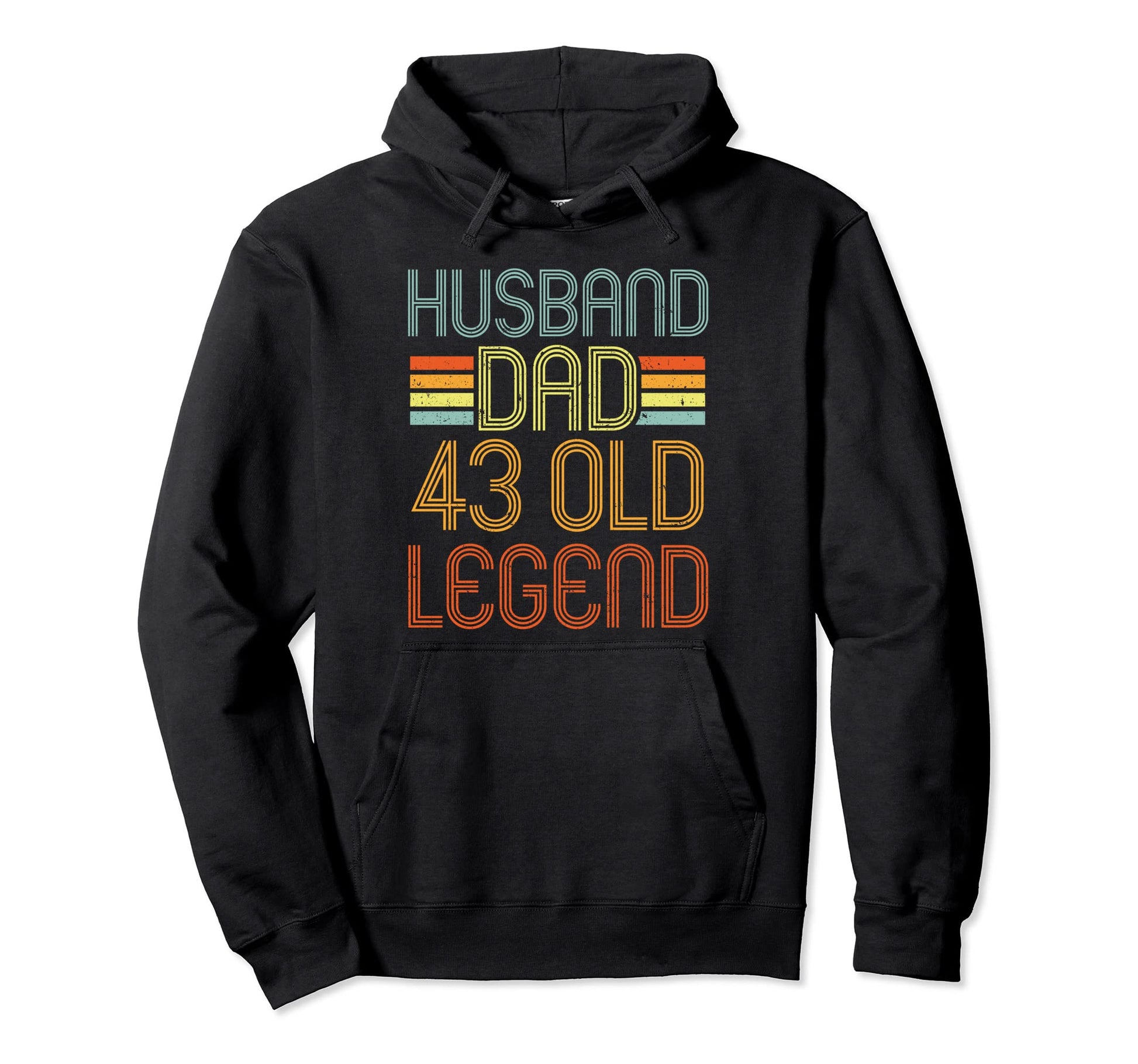 Husband Dad Legend 43Rd Birthday 43 Hoodie - Custom Art Print for Adults - T-Shirt, Sweatshirt, Hoodie