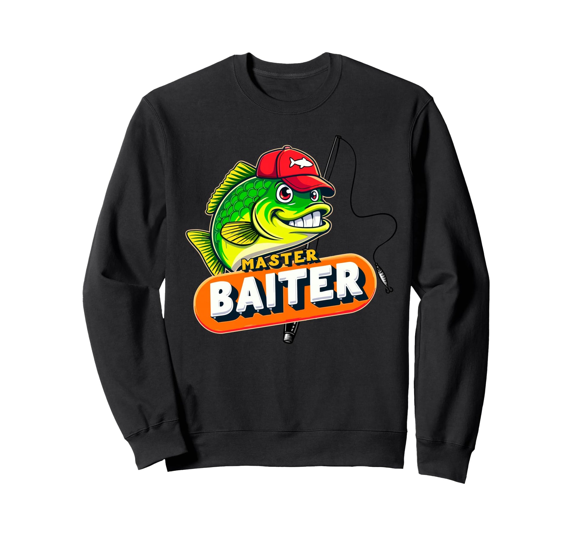 Master Baiter Meme Bass Fishing Fish Sweatshirt - Trendy Graphic Men Women - T-Shirt, Sweatshirt, Hoodie