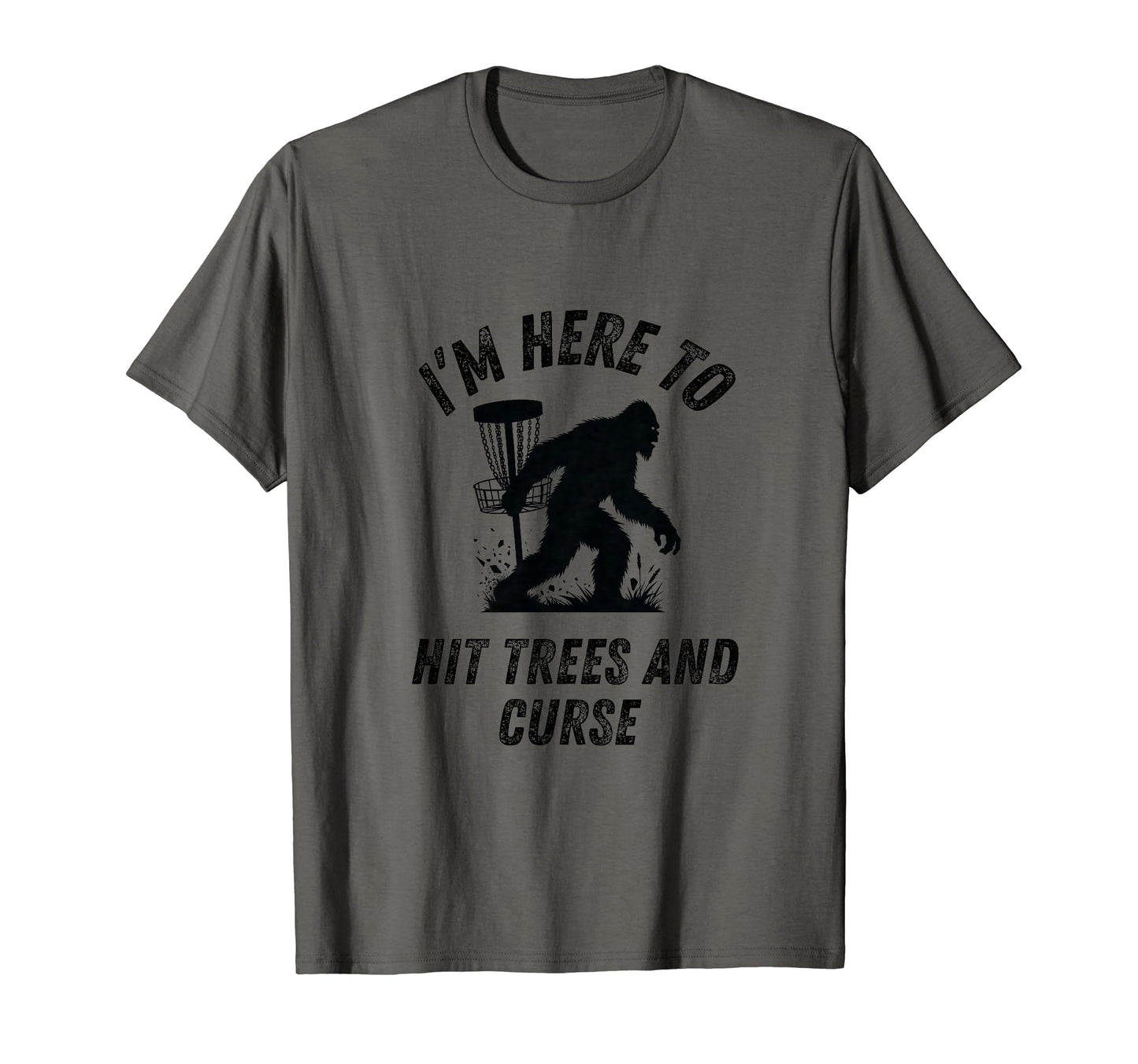 Disc Golf Hit Trees And Curse Mens T-Shirt - Minimalist Print Men Women - T-Shirt, Sweatshirt, Hoodie