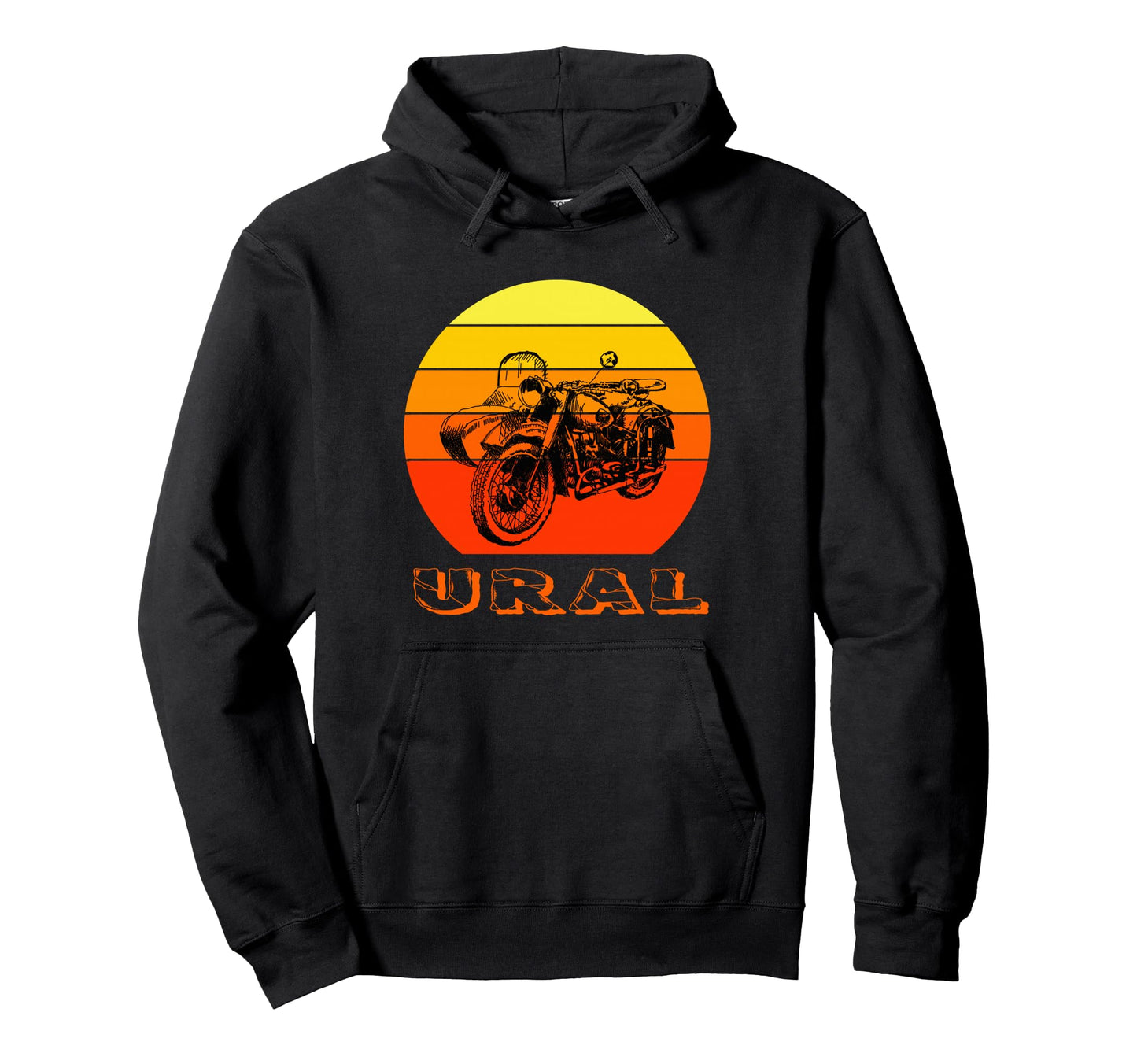 Motorcycle Ural Sidecar Motorbike Hoodie - Aesthetic Graphic Unisex - T-Shirt, Sweatshirt, Hoodie
