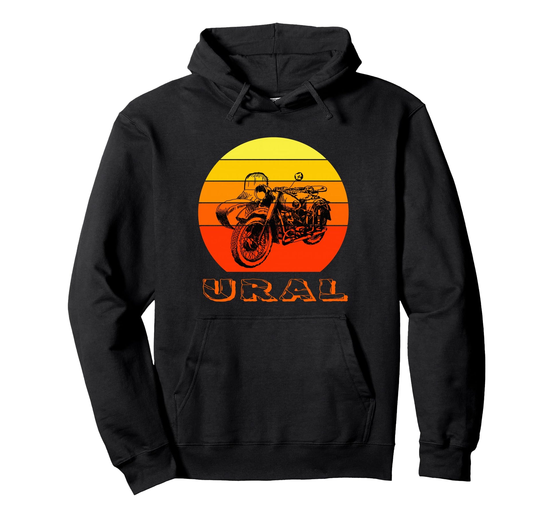 Motorcycle Ural Sidecar Motorbike Hoodie - Aesthetic Graphic Unisex - T-Shirt, Sweatshirt, Hoodie