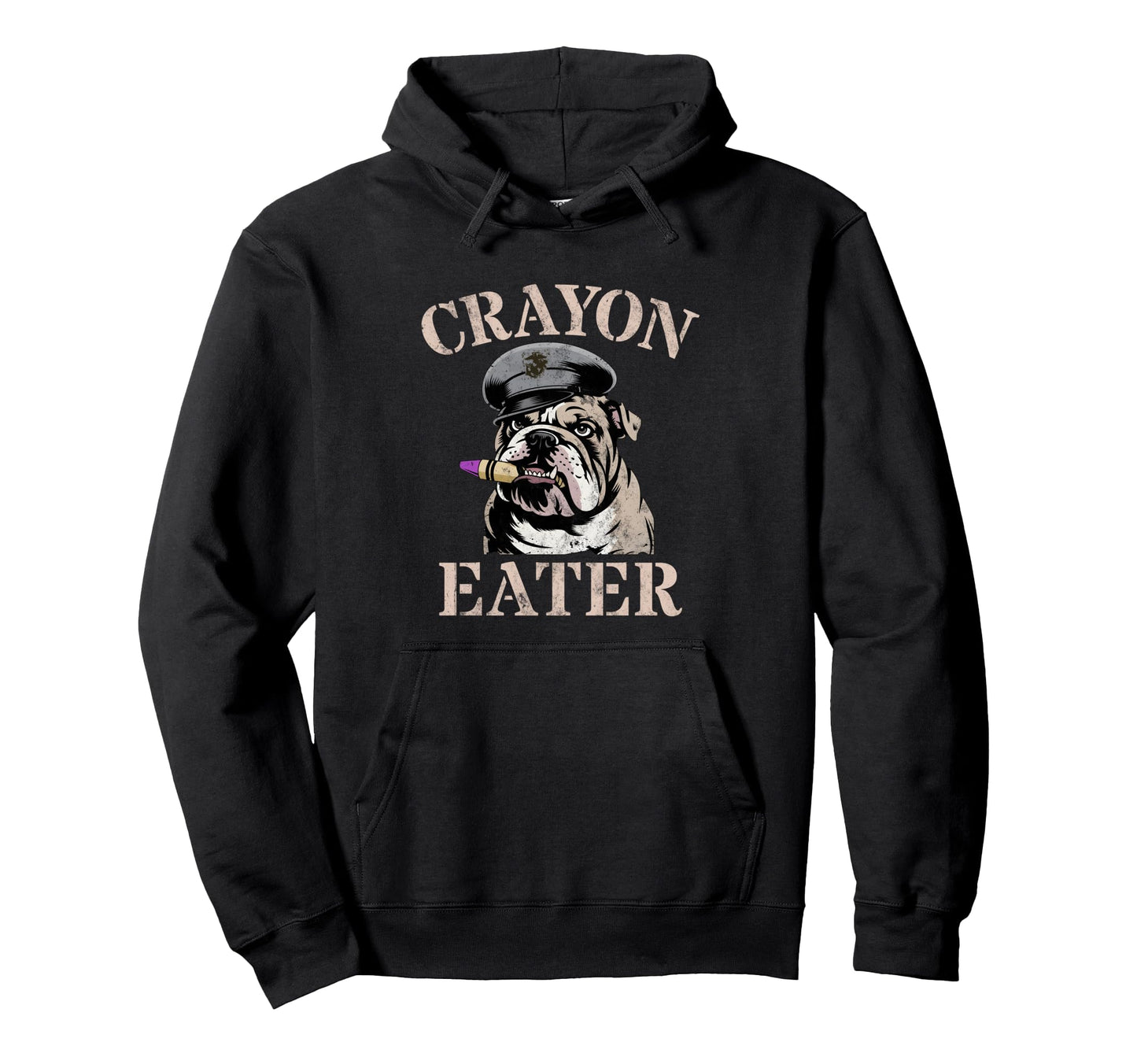 Sarcastic Crayon Eater Boot Camp Bulldog Hoodie - Unique Graphic Unisex - T-Shirt, Sweatshirt, Hoodie