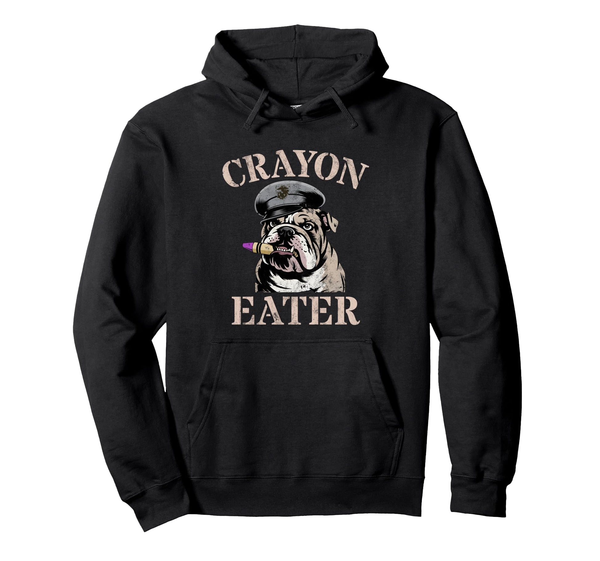 Sarcastic Crayon Eater Boot Camp Bulldog Hoodie - Unique Graphic Unisex - T-Shirt, Sweatshirt, Hoodie