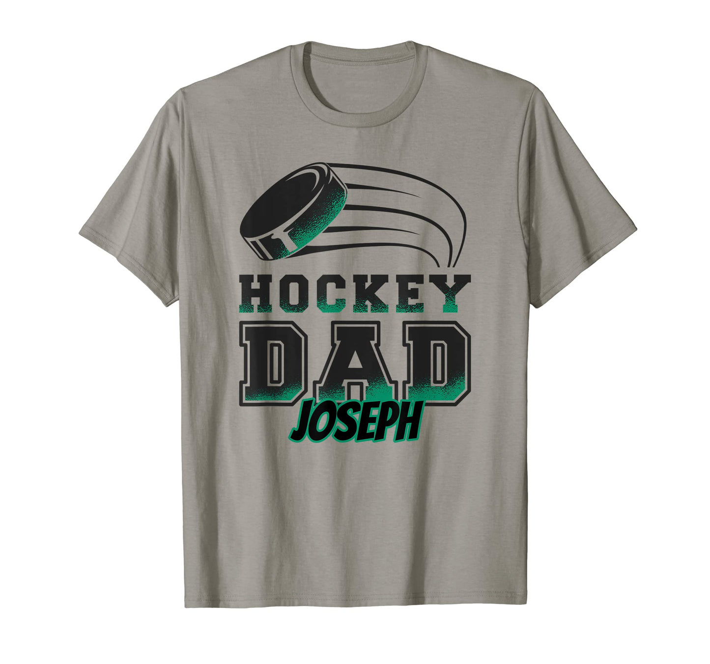 Joseph Hockey Dad Puck Mens T-Shirt - Unique Graphic for Adults - T-Shirt, Sweatshirt, Hoodie