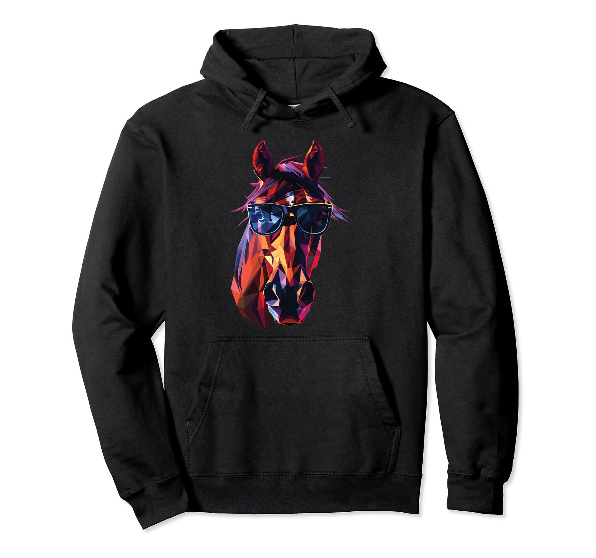 Horse Dad Mom Sunglasses Friesian Hoodie - Aesthetic Graphic for Adults - T-Shirt, Sweatshirt, Hoodie