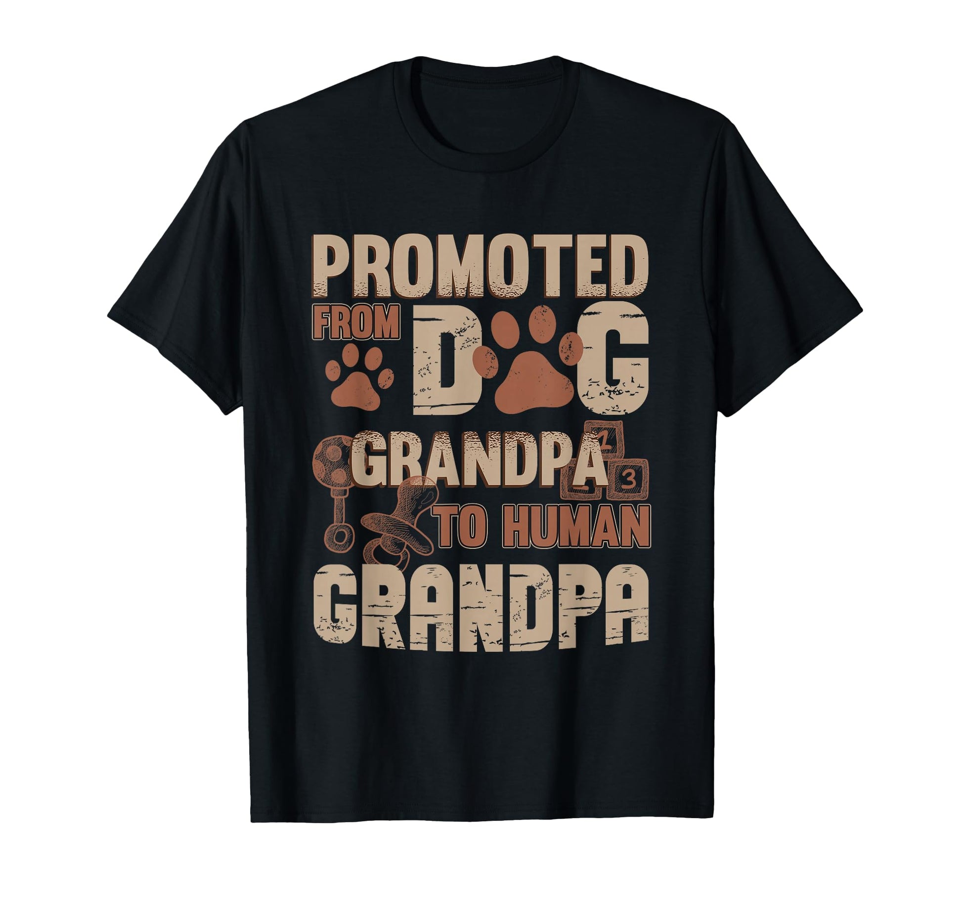 Promoted From Dog Grandpa To Human T-Shirt - Novelty Apparel for Adults - T-Shirt, Sweatshirt, Hoodie