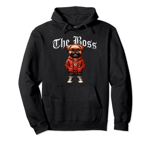 Brussels Griffon Dog Boss Jacket Hoodie - Streetwear Style for Adults - T-Shirt, Sweatshirt, Hoodie