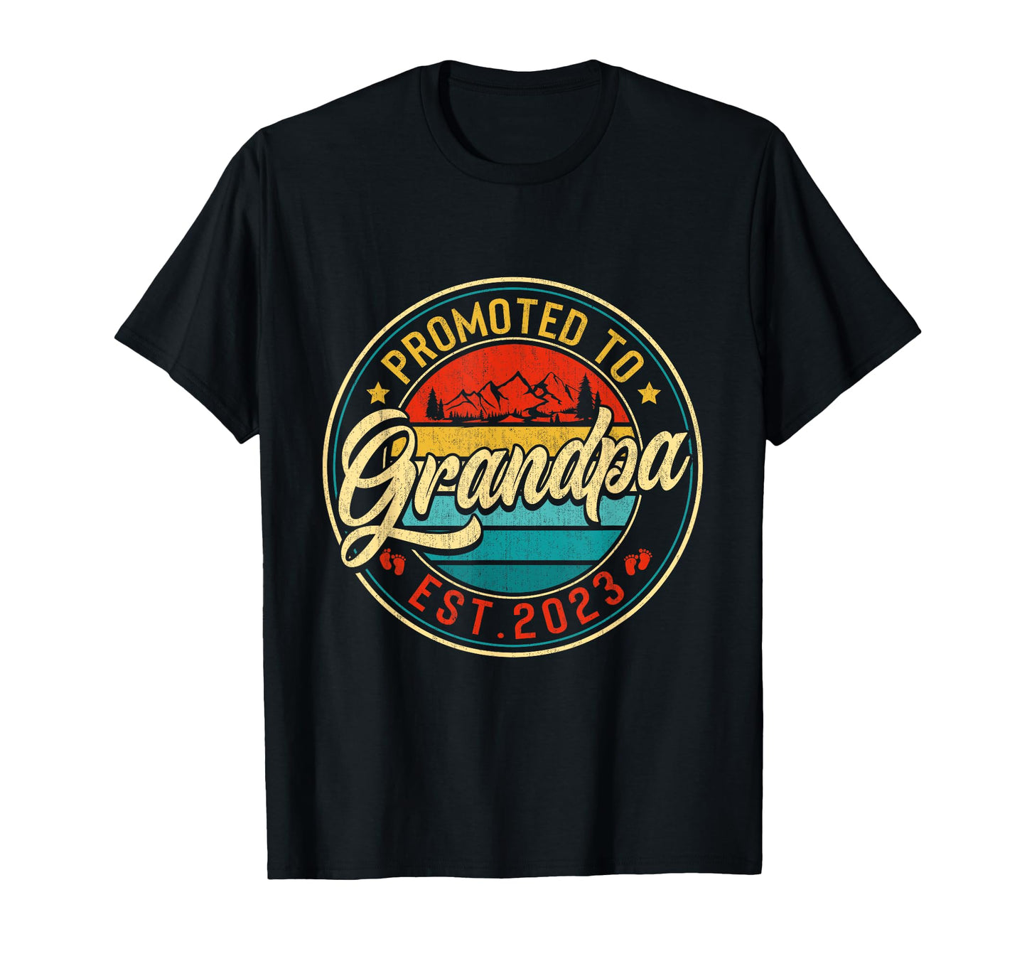 Promoted To Grandpa Est 2023 Family T-Shirt - Unique Graphic Unisex - T-Shirt, Sweatshirt, Hoodie
