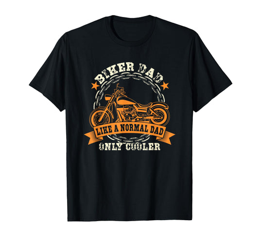 Biker Dad Fathers Day Biker Fathers T-Shirt - Custom Art Print for Adults - T-Shirt, Sweatshirt, Hoodie