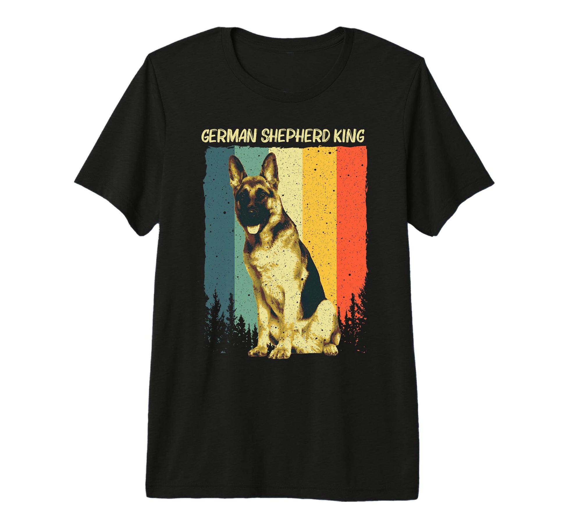 German Shepherd Art Dad K9 Police Dog T-Shirt - Graphic Print for Adults - T-Shirt, Sweatshirt, Hoodie