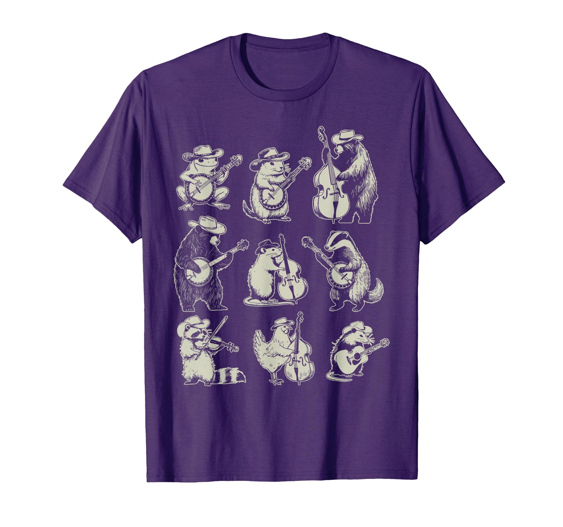 Animal Musicians 90S Tattoo Music T-Shirt - Custom Art Print Men Women - T-Shirt, Sweatshirt, Hoodie