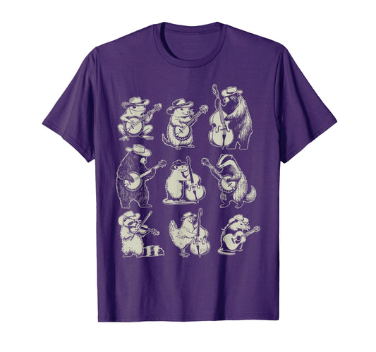 Animal Musicians 90S Tattoo Music T-Shirt - Custom Art Print Men Women - T-Shirt, Sweatshirt, Hoodie